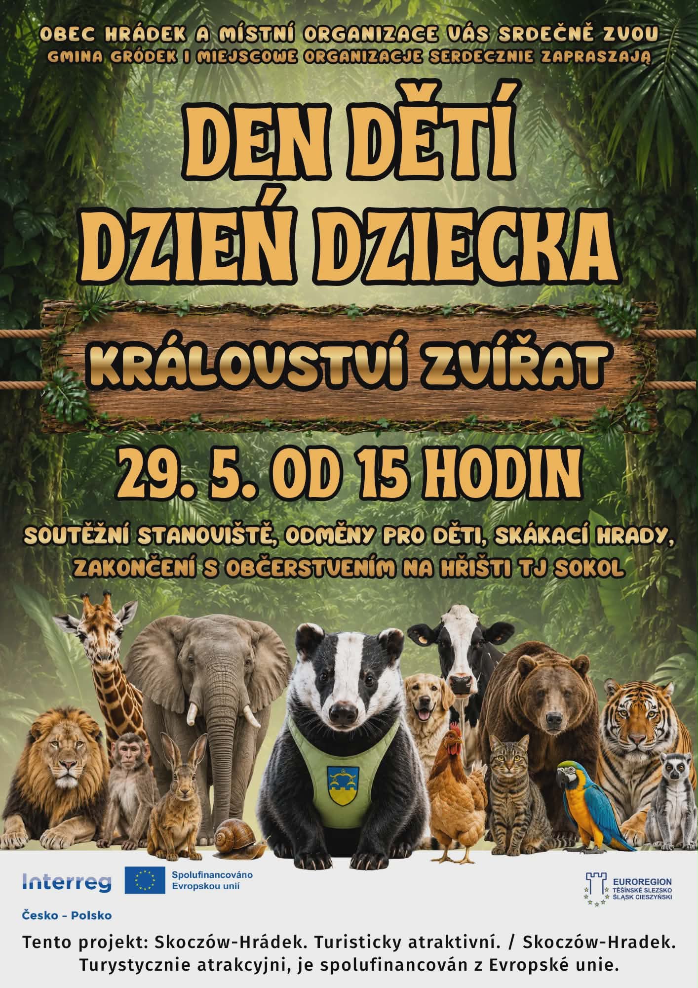 Plakat wydarzenia - Dzień Dziecka w gminie Hrádek Plakat wydarzenia - Dzień Dziecka w gminie Hrádek